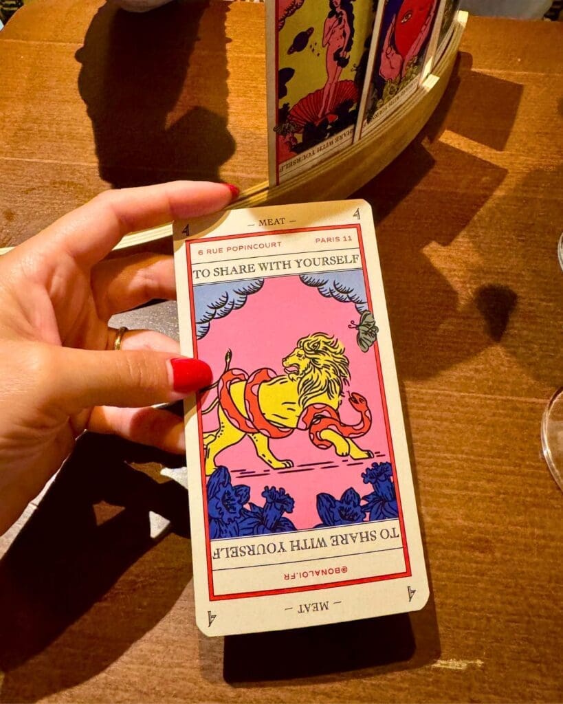 Orgueil Pariz, menu u kartama